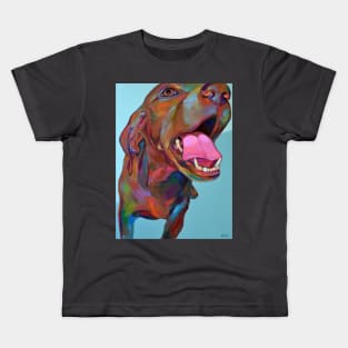 Colorful VIZSLA Painting by Robert Phelps Kids T-Shirt